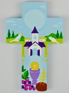 Croix Enfant en Bois - La Sainte Communion