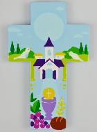 Croix Enfant en Bois - La Première Sainte Communion