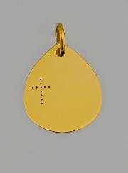 Médaille Sainte Vierge au Voile et Croix en Or