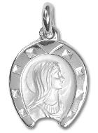 Médaille Fer à Cheval Vierge Marie en Argent