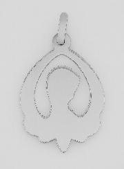 Médaille Vierge au Voile Ajourée en Argent Massif
