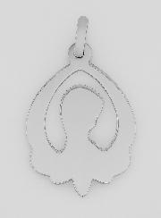 Médaille Vierge au Voile Ajourée en Argent Massif