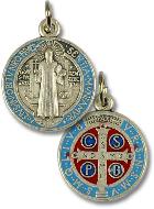 Médaille de Saint Benoit Argentée - 18mm