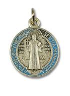 Médaille de Saint Benoit Argentée - 18mm