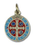 Médaille de Saint Benoit Argentée - 18mm