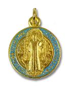 Médaille de Saint Benoit Dorée - 18mm