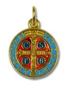 Médaille de Saint Benoit Dorée - 18mm