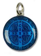 Médaille de Saint Benoit Bleue - 2cm