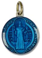 Médaille de Saint Benoit Bleue - 2.5cm