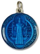 Médaille de Saint Benoit Bleue - 3cm