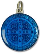 Médaille de Saint Benoit Bleue - 3cm