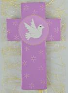 Croix de Confirmation Esprit Saint - Mauve