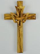 Croix de Confirmation - Esprit Saint en Bois d'Olivier