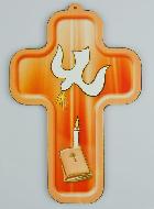 Croix de Confirmation en Bois - Colombe de l'Esprit Saint