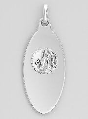 Médaille Sainte Vierge Marie en Argent de Lourdes