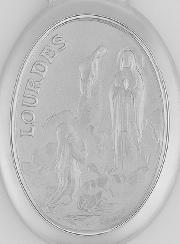 Médaille Notre Dame de Lourdes - Argent 925/1000