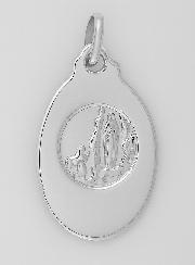 Médaille Profil Sainte Vierge Marie - Argent 925/1000