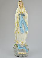 Statue Vierge de Notre Dame de Lourdes sur Rocher - 42cm