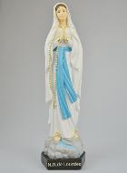 Statue Vierge de Notre Dame de Lourdes sur Socle - 40cm