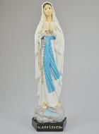 Statue Vierge de Notre Dame de Lourdes sur Socle - 40cm