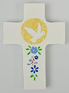 Croix de Confirmation en Bois - St Esprit, viens en nous