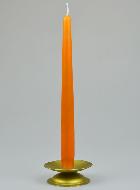 Bougie de Table Chandelier Orange Potiron - 25cm