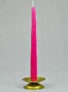 Bougie de Table Chandelier Couleur Rose Fuchsia - 25cm