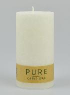Bougie Blanche Olive Bio 100% Naturelle - 13 X 7 cm
