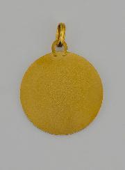 Médaille Saint Michel Archange en Or Massif 18 Carats Brillante - 18 mm