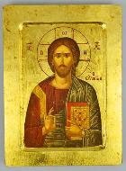 Icône Religieuse - Jésus-Christ Pantocrator - 22 cm