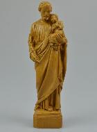 Statue Saint Joseph en Résine Ton Bois - 15cm