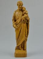 Statue Saint Joseph en Résine Ton Bois - 20 cm