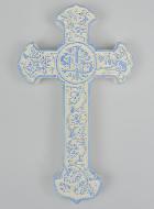 Croix Crucifix de La Ste Vierge Marie Bleue - 17 cm