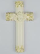 Croix Ange Protecteur Dorée - 17 cm