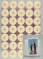 24 Bougies Veilleuses d'Eglise -  Vierge Miraculeuse