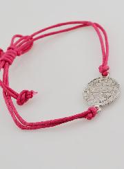 Bracelet Médaille de Saint Benoît - Rose Fuschia