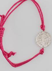 Bracelet Médaille de Saint Benoît - Rose Fuschia