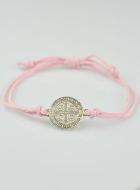 Bracelet Médaille de Saint Benoît - Rose Clair