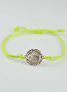 Bracelet Médaille de Saint Benoît - Jaune Fluo