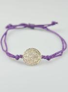 Bracelet Médaille de Saint Benoît - Violet