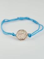 Bracelet Médaille de Saint Benoît - Bleu Ciel