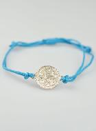 Bracelet Médaille de Saint Benoît - Bleu Ciel