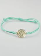 Bracelet Médaille de Saint Benoît - Bleu Turquoise