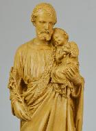 Statue Saint Joseph en Résine Ton Bois - 40 cm