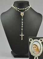 Chapelet en Perles de Nacre Véritable - Médaille Vierge de Medjugorje