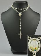 Chapelet en Perles de Nacre Véritable - Médaille Vierge de Fatima