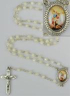 Chapelet en Perles de Nacre Véritable - Médaille Saint Michel
