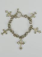 Bracelet Religieux 5 Croix - Acier