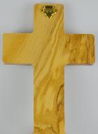 Bénitier Croix en Bois d'Olivier