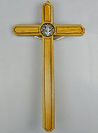 Croix de Saint Benoît en Bois d'Olivier - 35cm